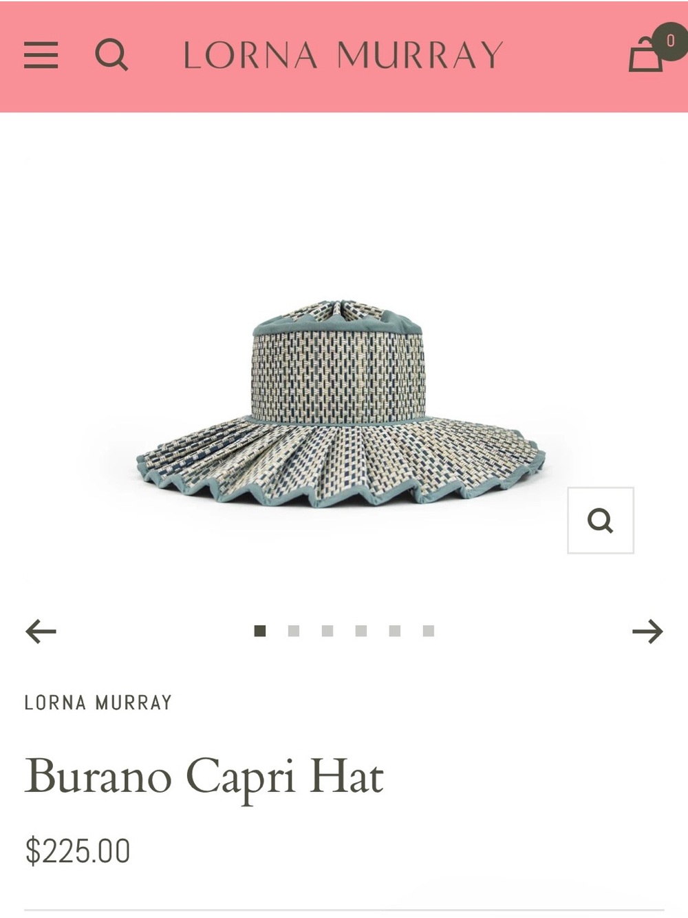 Lorna Murray Women's Teal-Trim Pleated Raffia Sun Hat - Picture 2 of 6